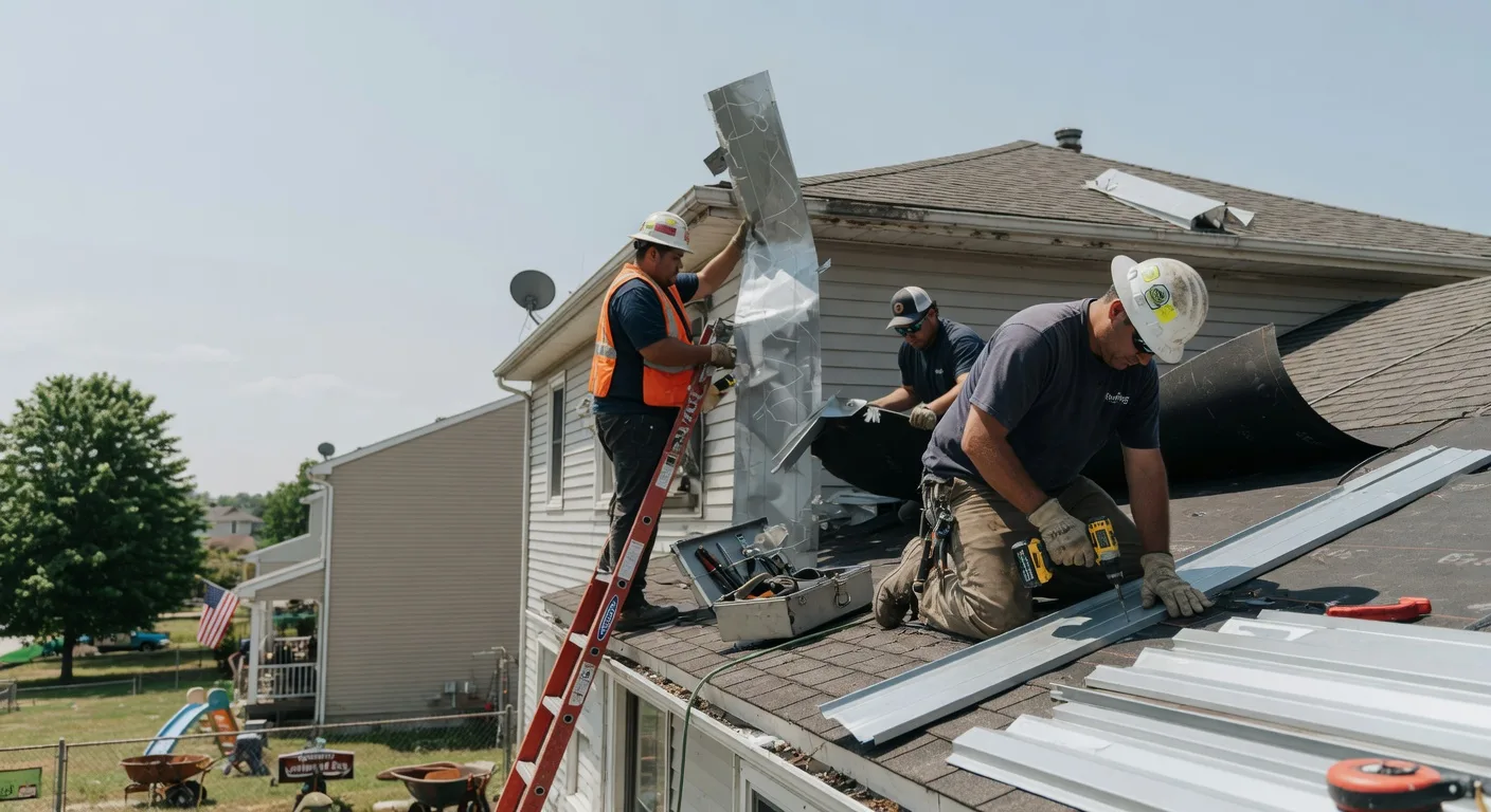 Storm Damage Metal Roof Repair in Forestville, PA